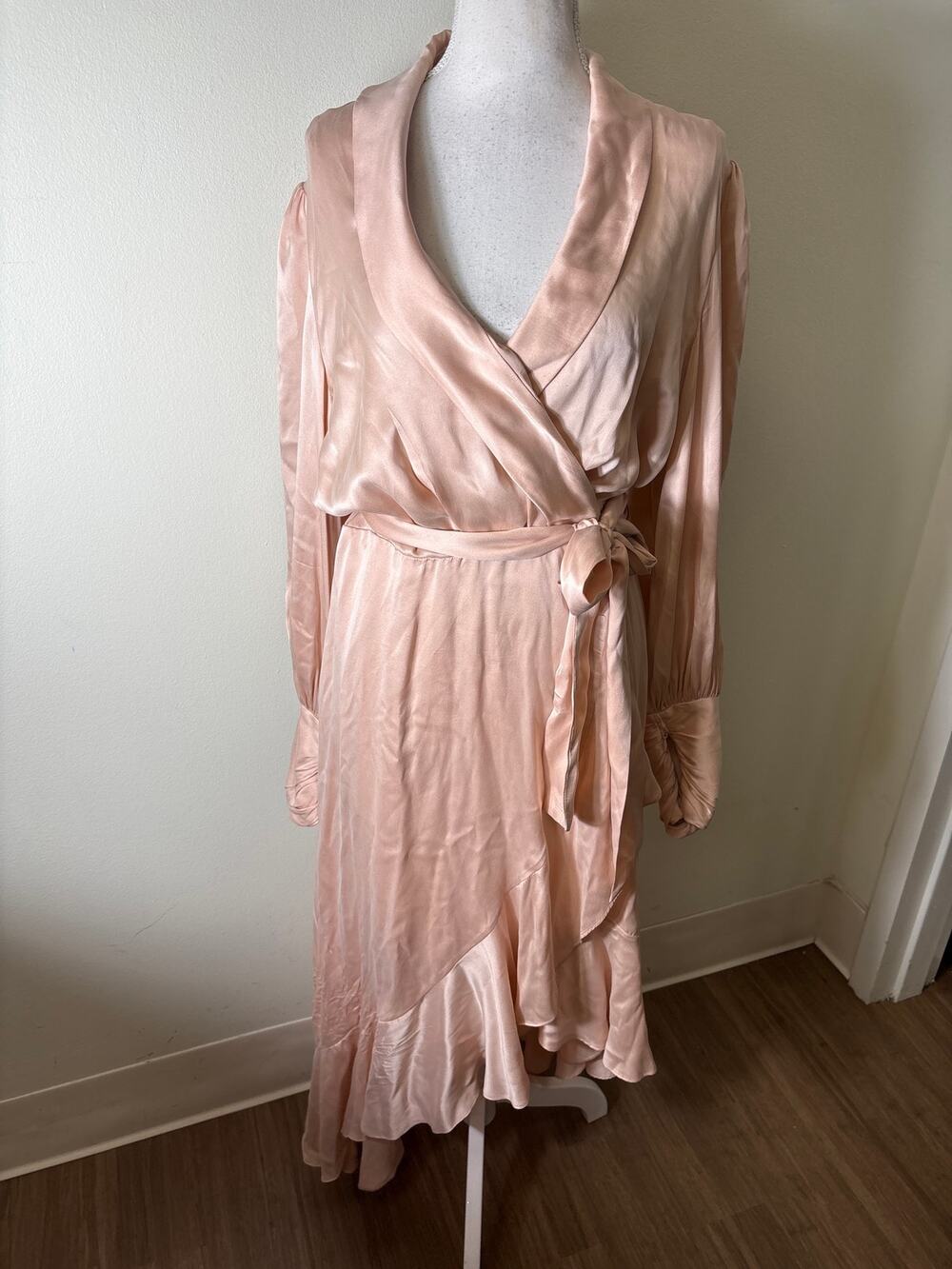 Zimmerman Pink Silk Wrap Dress Sz 3 (10)